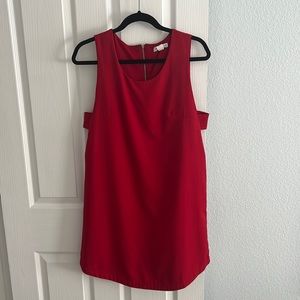 Mini red dress with cutouts